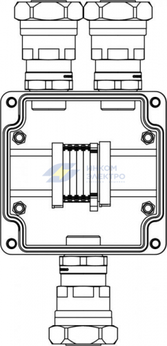Корпус взрывозащищенный 120х120х90мм 1Ex e IIC Т5 Gb / Ex tb IIIB T95град.С Db IP66 алюм. DKC 1201.121.20.016