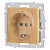 Розетка 1-м СП Accent 6-202-11 16А IP20 250В 2P+E Schuko сосна Intro Б0063706