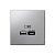 Розетка USB ArtGallery тип A+C 45Вт QC PD высокоскор. ЗУ механизм алюм. SE GAL000329
