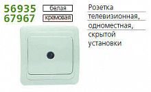 Розетка телевизионная TV 1-м СП Classic бел. POWERMAN 1151408