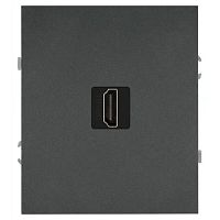 Розетка HDMI СП Arktik 16А IP20 250В графит Эра Б0070509