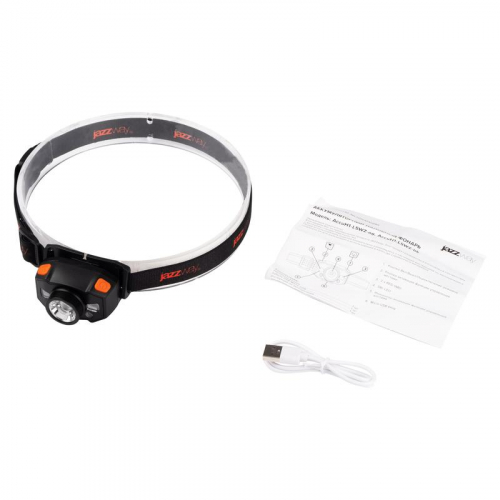 Фонарь аккумуляторный налобный AccuH1-L5WZ-og zoom LED 5Вт + 2хRED SMD IP54 5 режимов: 100проц. 180лм 3.5ч/50проц. 110лм 5.5ч/30проц. 65лм 15ч/красн. 28ч/мигающ. красн. 12ч аккум. 0.8А.ч управл. жестами черн./оранж. JazzWay 5036611 фото 4 Фонарь аккумуляторный налобный AccuH1-L5WZ-og zoom LED 5Вт + 2хRED SMD IP54 5 режимов: 100проц. 180лм 3.5ч/50проц. 110лм 5.5ч/30проц. 65лм 15ч/красн. 28ч/мигающ. красн. 12ч аккум. 0.8А.ч управл. жестами черн./оранж. JazzWay 5036611 фото 4