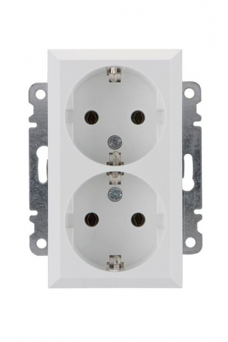 Розетка 2-я с/з СП Karea 16А IP20 бел. Makel 56001082 фото 2 Розетка 2-я с/з СП Karea 16А IP20 бел. Makel 56001082 фото 2