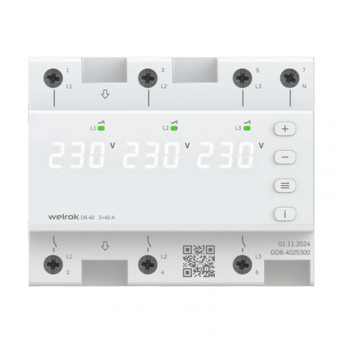 Реле напряжения D6-40 Welrok 4660251140212 Реле напряжения D6-40 Welrok 4660251140212