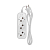 Удлинитель 3х1.5м без заземл. 2х0.75 бел. PROCONNECT 13-4205