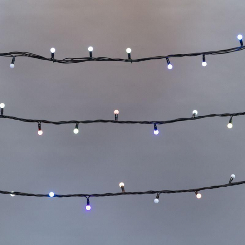 Гирлянда светодиодная "Мультишарики" 20м d13мм 200LED RGB 16Вт 220-240В IP65 провод ПВХ черн. (нужен шнур питания 303-500) Neon-Night 303-509-1 фото 3