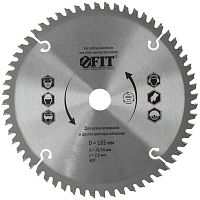 Диск пильный для циркулярных пил по алюм. 185х20/16х60T FIT 37790