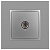 Розетка телевизионная одиночная TV 1мод. Elegance 14-3101-03 IP20 алюм. Эра Б0034292