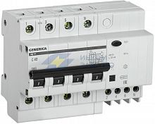Выключатель автоматический дифференциального тока 4п 40А 30мА АД14 GENERICA IEK MAD15-4-040-C-030