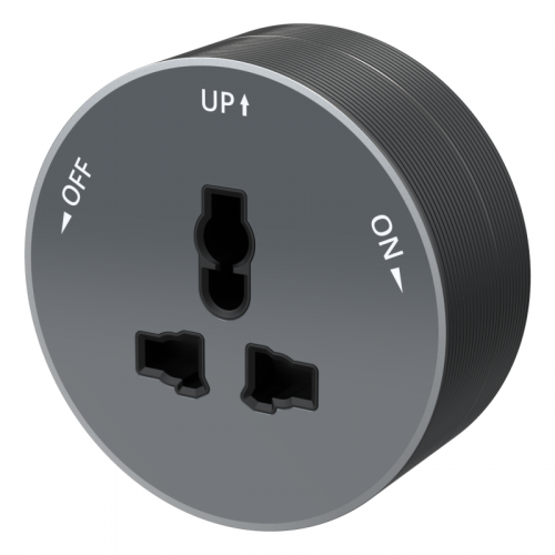 Розетка MultiTrack 13А 250В универс. круглая графит SE MTK13002G фото 3