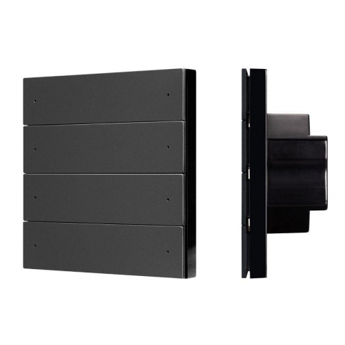 Панель кнопочная SMART-DMX512-801-22-8G-8SC-DIM-IN Black (230В 2.4G) (IP20 пластик) INTELLIGENT ARLIGHT 039316