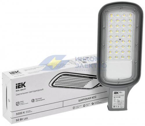 Светильник светодиодный ДКУ 1012-50Ш 5000К IP65 сер. IEK LDKU1-1012-050-5000-K03 фото 2
