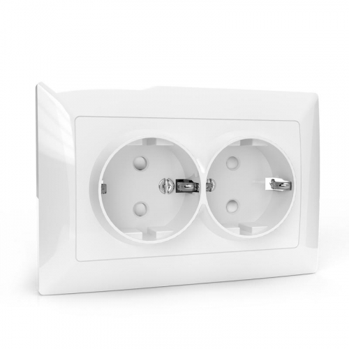 Розетка 2-м СП AVA 16А IP20 с заземл. защ. шторки в сборе бел. TOKOV ELECTRIC TKL-AV-R2FZSF-C01 фото 3 Розетка 2-м СП AVA 16А IP20 с заземл. защ. шторки в сборе бел. TOKOV ELECTRIC TKL-AV-R2FZSF-C01 фото 3