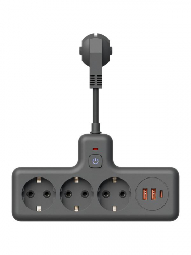 Удлинитель с сетевым фильтром 3х0.3м 10А 2USB + 1USBC 2500Вт ПВС 3х1 компакт черн. КОСМОС FRKsm0.3m-3g(B)USB фото 2 Удлинитель с сетевым фильтром 3х0.3м 10А 2USB + 1USBC 2500Вт ПВС 3х1 компакт черн. КОСМОС FRKsm0.3m-3g(B)USB фото 2