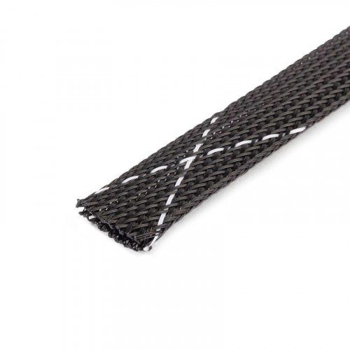 Оплетка кабельная из полиэстера XP-16 черн./бел. (уп.100м) Fortisflex 102338