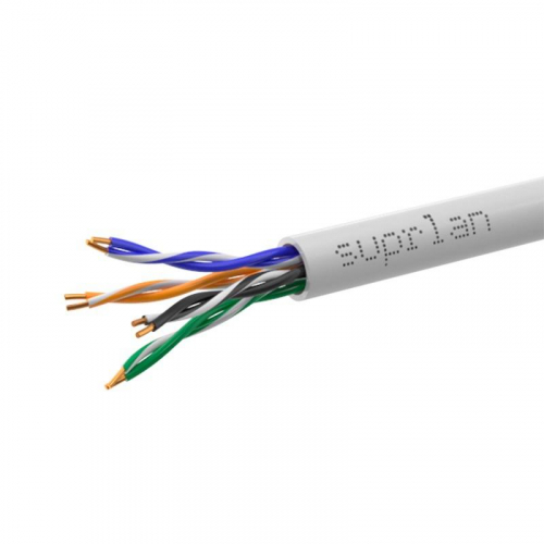 Кабель витая пара UTP кат.5E 4х2хAWG24 solid Cu PVC In. Standard (м) SUPRLAN 01-0333-1