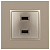 Устройство зарядное USB 14-4110-04 5В-2100мА Elegance шампань ЭРА Б0034371