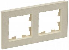 Рамка 2-м BRITE РУ-2-Бр беж. рифленый IEK BR-M22-51-K10