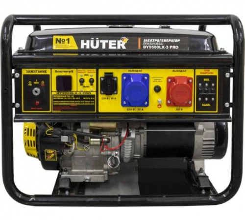 Электрогенератор DY9500LX-3 PRO-электростартер 380В/220В Huter 64/1/77 фото 3