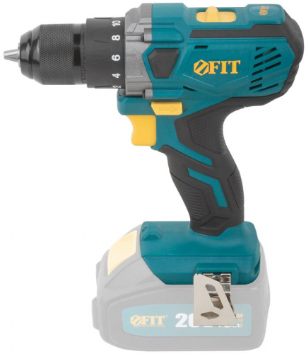 Дрель-шуруповерт аккумуляторная 20В 1400об/мин 40Нм без АКБ FIT 79905 фото 5