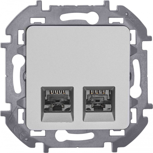 Розетка компьютерная 2-м Inspiria RJ45 кат.6 UTP механизм алюм. IEK 673842 фото 5 Розетка компьютерная 2-м Inspiria RJ45 кат.6 UTP механизм алюм. IEK 673842 фото 5
