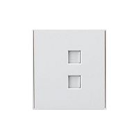 Розетка компьютерная 2-м СП STRONG RJ45 + RJ45 кат.6 IP20 жемчуж. Kranz KR-78-0725-4