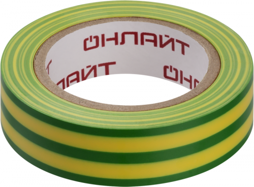 Изолента ПВХ 90 599 OIT-B15-10-YG желт./зел. ОНЛАЙТ 90599 фото 2 Изолента ПВХ 90 599 OIT-B15-10-YG желт./зел. ОНЛАЙТ 90599 фото 2