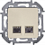 Розетка компьютерная 2-м Inspiria RJ45 кат.6 UTP механизм сл. кость IEK 673841
