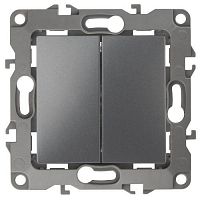 Переключатель 2-кл. СП Эра12 12-1106-12 10А IP20 250В 10AX механизм графит Эра Б0019295