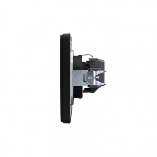 Розетка 1-м СП ROUND MIELE 16А с заземл. защ. шторки оникс Kranz KR-78-0701-3 фото 2