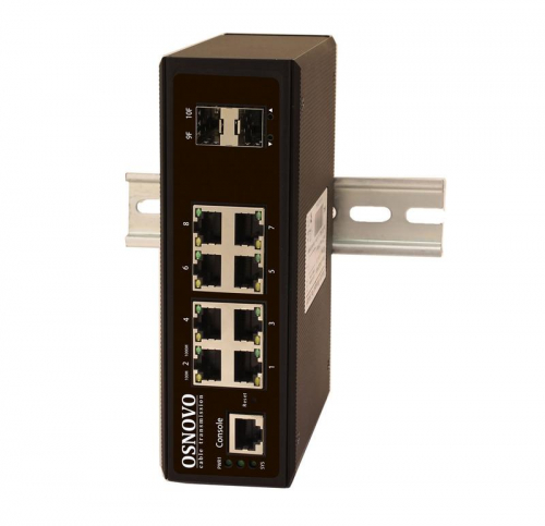 Коммутатор промышленный управляемый (L2+) SW-70802/IL Gigabit Ethernet на 8 GE Rj45 + 2 GE SFP порта OSNOVO 13348 Коммутатор промышленный управляемый (L2+) SW-70802/IL Gigabit Ethernet на 8 GE Rj45 + 2 GE SFP порта OSNOVO 13348