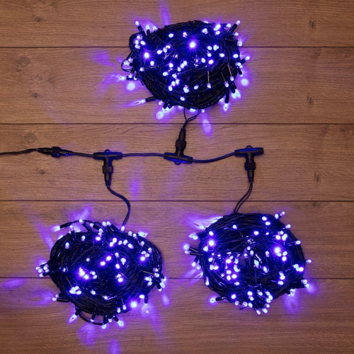 Гирлянда светодиодная "LED ClipLight" 3 нити х20м 399LED син. 25Вт 24В IP65 свечение с динамикой с трансф. Neon-Night 323-303 Гирлянда светодиодная "LED ClipLight" 3 нити х20м 399LED син. 25Вт 24В IP65 свечение с динамикой с трансф. Neon-Night 323-303