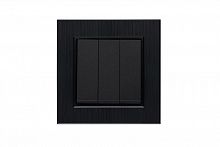 Выключатель 3-клав. 1 вход 3 выхода Karea LINE STAR чер. Makel 86054091