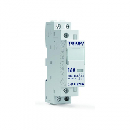 Контактор модульный 18мм 16А 230В АС 1НО 1НЗ PRIZMA TOKOV ELECTRIC TKE-PZ-MC-1-16-230-11