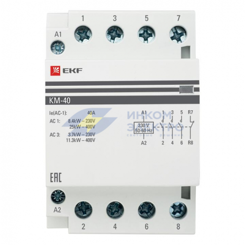 Контактор модульный КМ 40А 4NC (3 мод.) PROxima EKF km-3-40-04