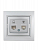 Розетка компьютерная + телефонная 2-м СП Mira RJ45 + RJ11 сер. метал. LEZARD 701-1010-143