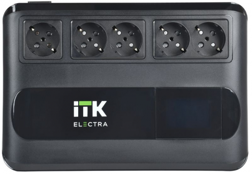 Источник бесперебойного питания ELECTRA LT5 1кВ.А/0.6кВт LCD с АКБ 1х9А.ч ITK ELT5-1000VA-1-001 фото 2