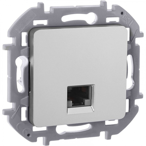 Розетка компьютерная Inspiria RJ45 кат.6 UTP механизм алюм. IEK 673832