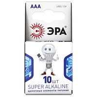 Элемент питания алкалиновый AAA/LR03 LR03-10BL компактный (блист.10шт) Эра Б0002728
