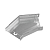 Угол для лотка горизонтальный 45град. 150х50 сталь "ПЛЮС" GLplus45-50-150 INOX304 КМ PL5570