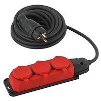 Удлинитель 3х5м с заземл. IP44 КГ 3х1.5 каучук UK-3e-3x1.5-5m-IP44(KG) Эра Б0057579