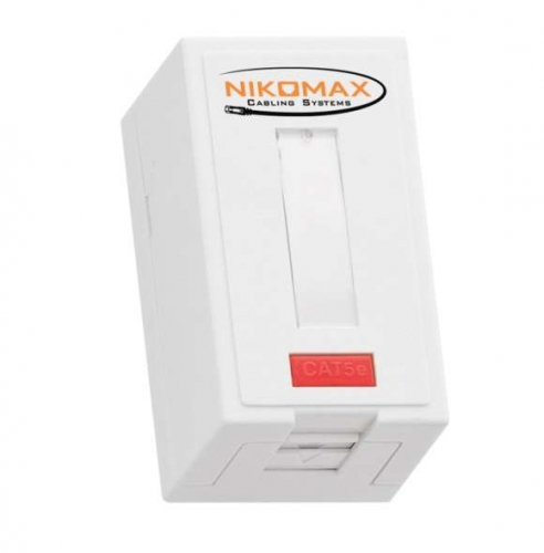 Розетка 1 порт кат.5E (класс D) 100МГц RJ45 (8P8C) FT-TOOL/110/KRONE T568A/B неэкранир. со шторкой бел. NIKOMAX NMC-WO1UD2-FT-ST-WT Розетка 1 порт кат.5E (класс D) 100МГц RJ45 (8P8C) FT-TOOL/110/KRONE T568A/B неэкранир. со шторкой бел. NIKOMAX NMC-WO1UD2-FT-ST-WT
