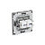 Розетка компьютерная 2-м KANT RJ45 кат.5E без шторки черн. уголь DKC 7012664
