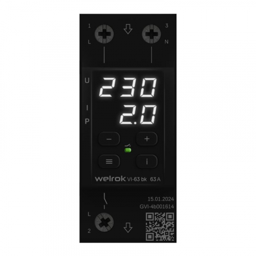 Реле напряжения VI-63 bk Welrok 4660251140656 Реле напряжения VI-63 bk Welrok 4660251140656