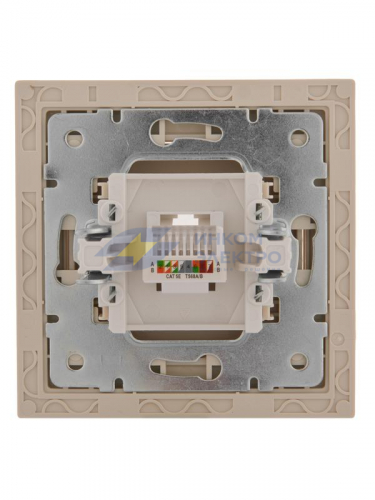 Розетка компьютерная СП Rain RJ45 крем. LEZARD 703-0303-139 фото 2