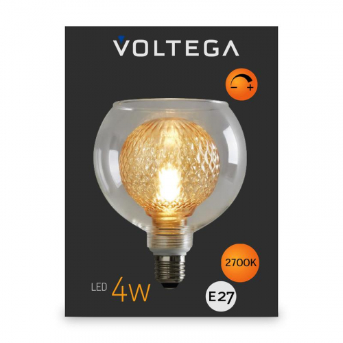 Лампа светодиодная Loft Led G125 4Вт 2700К E27 DIM Voltega 8546 фото 6 Лампа светодиодная Loft Led G125 4Вт 2700К E27 DIM Voltega 8546 фото 6