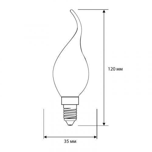 Лампа светодиодная филаментная LED7-CW35-FL/845/E14 7Вт свеча прозрачная 4500К бел. E14 220-240В Camelion 13455 фото 2