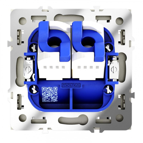 Розетка компьютерная 2-м СП S70 RJ45 + RJ45 кат.6 механизм шелк Voltum VLS060204 фото 4