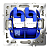 Розетка компьютерная 2-м СП S70 RJ45 + RJ45 кат.6 механизм шелк Voltum VLS060204