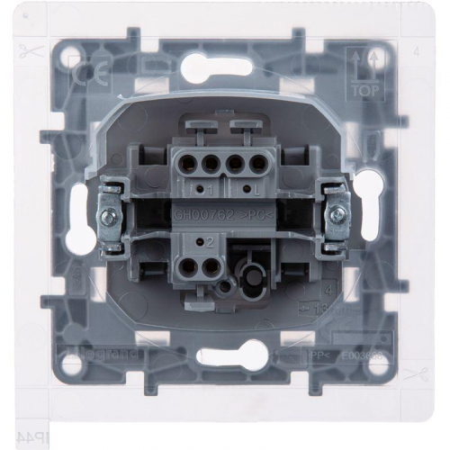 Переключатель 1-кл. Etika 10А IP44 250В безвинтов. зажимы бел. Leg 672207 фото 4